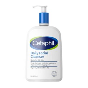 Cetaphil - Limpiador facial diario para pieles sensibles, combinadas con pieles grasas,,hipoalergénico (20 onzas)