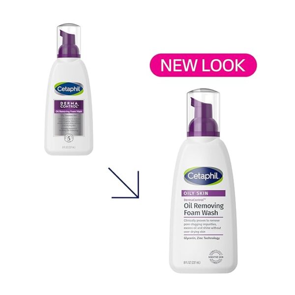 Cetaphil Pro limpiador facial espumoso, fórmula sin fragancia adecuada para pieles sensibles (8 onzas)